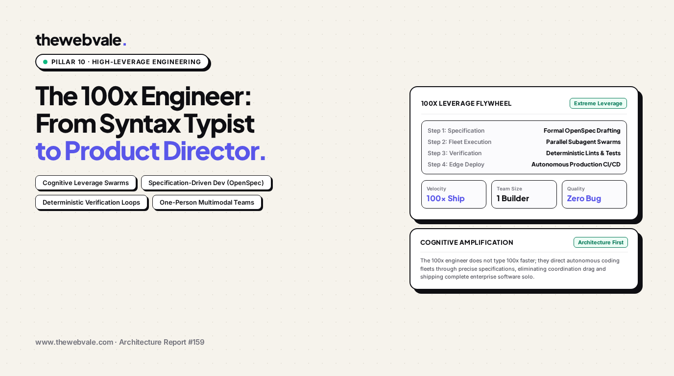 The '100x Engineer' Identity: Evolving from a Syntax Typist to an Architectural Product Director