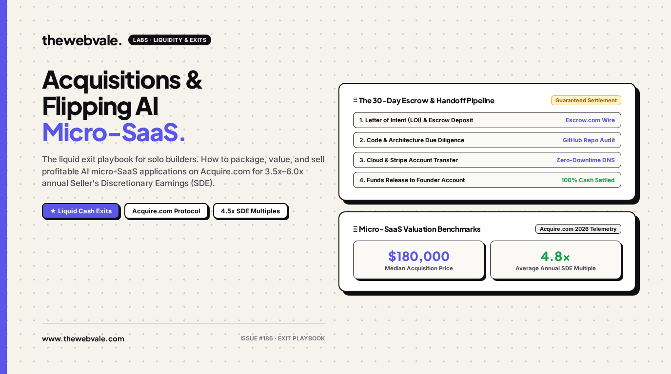 Acquisition & Flipping: Selling Micro-SaaS Businesses on Acquire.com
