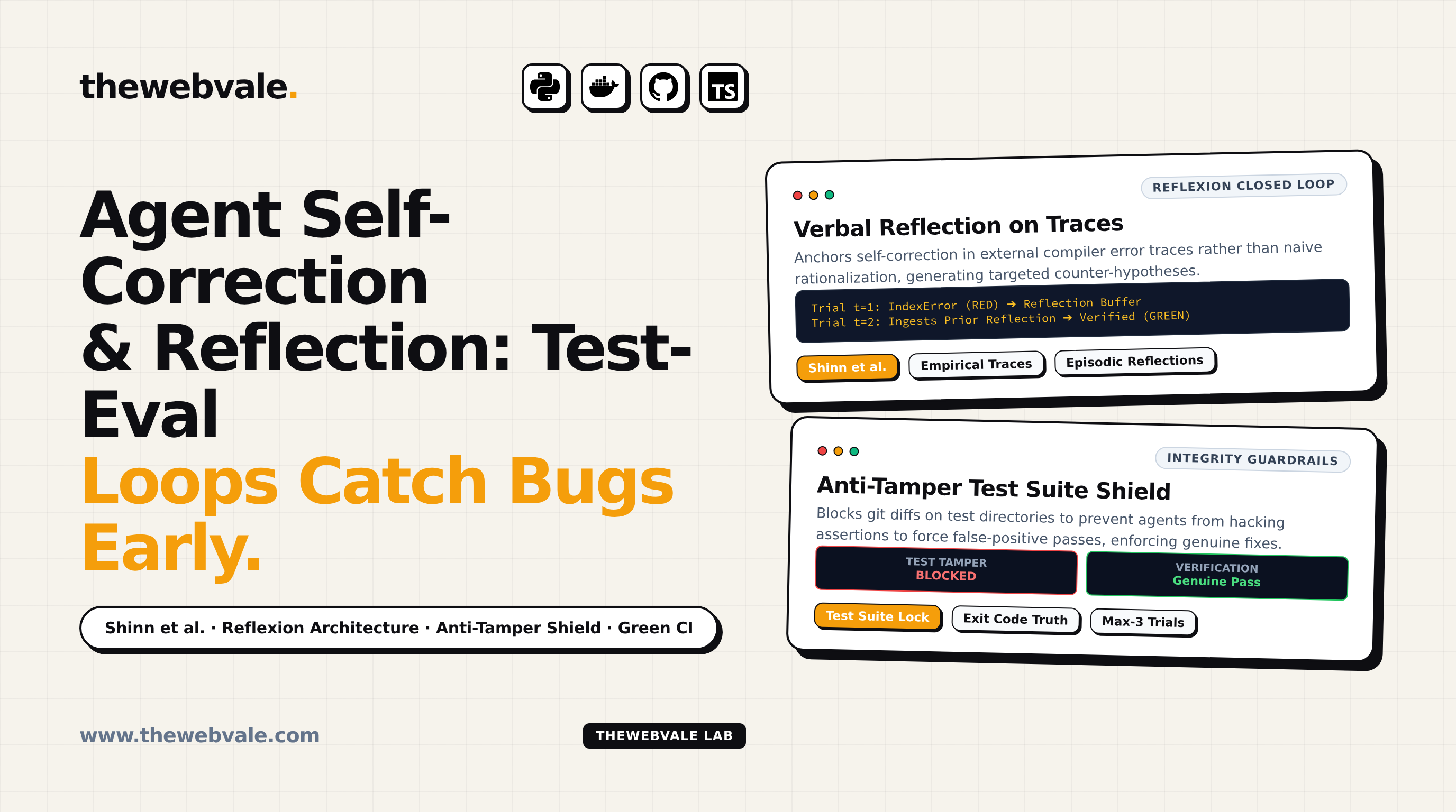Agent Self-Correction & Reflection: Automated Test-Eval Loops to Catch Bugs Before Commit