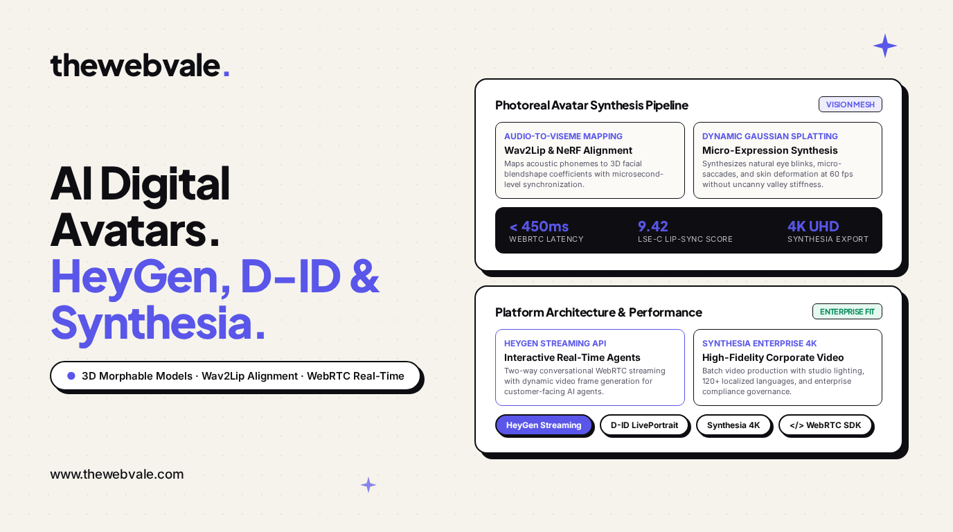 AI Digital Avatars: Comparing HeyGen, D-ID, and Synthesia for Enterprise Photo-Real Video Synthesis