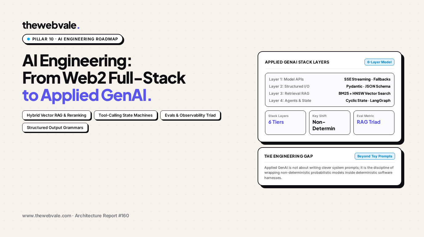 AI Engineering Roadmaps: The Concrete Skills Required to Transition from Web2/Fullstack to Applied GenAI