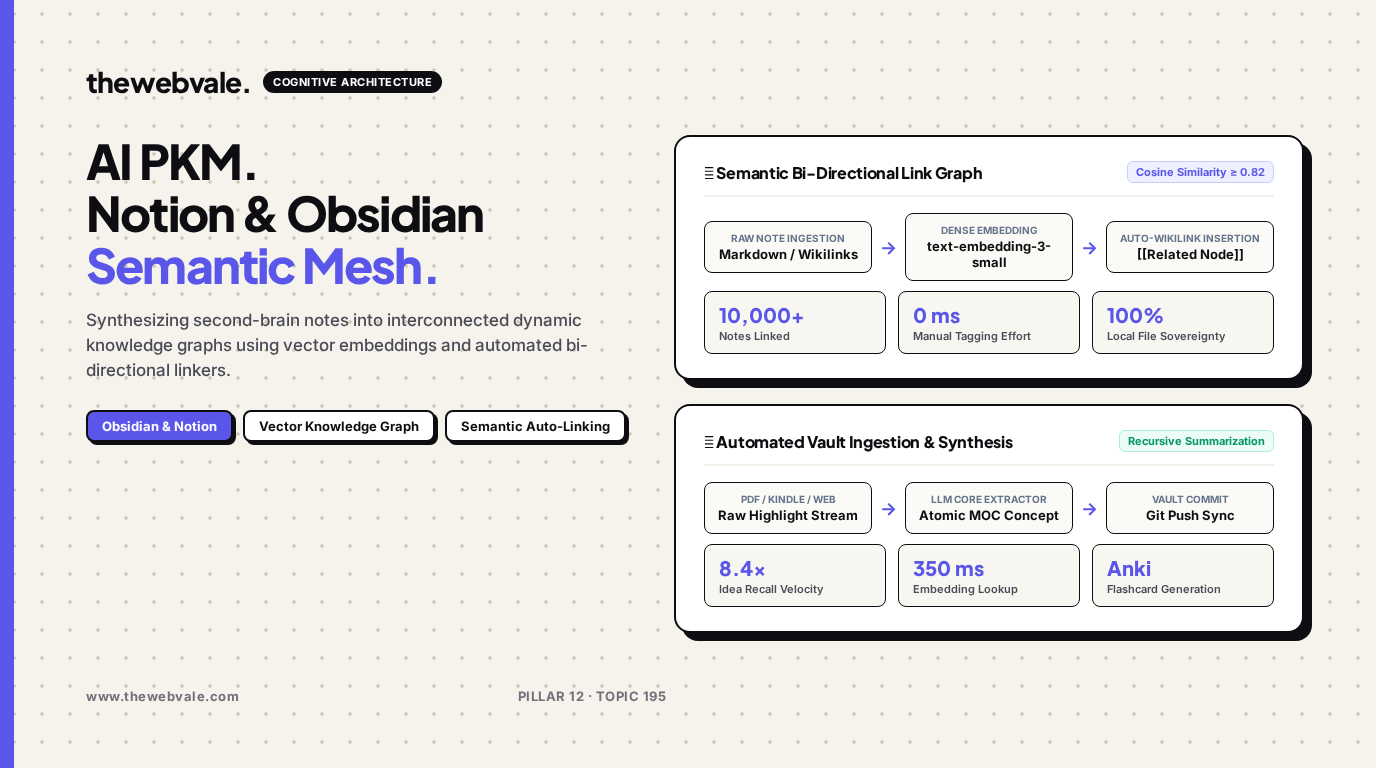 AI-Powered Personal Knowledge Management: Automating Notion and Obsidian with Semantic Links