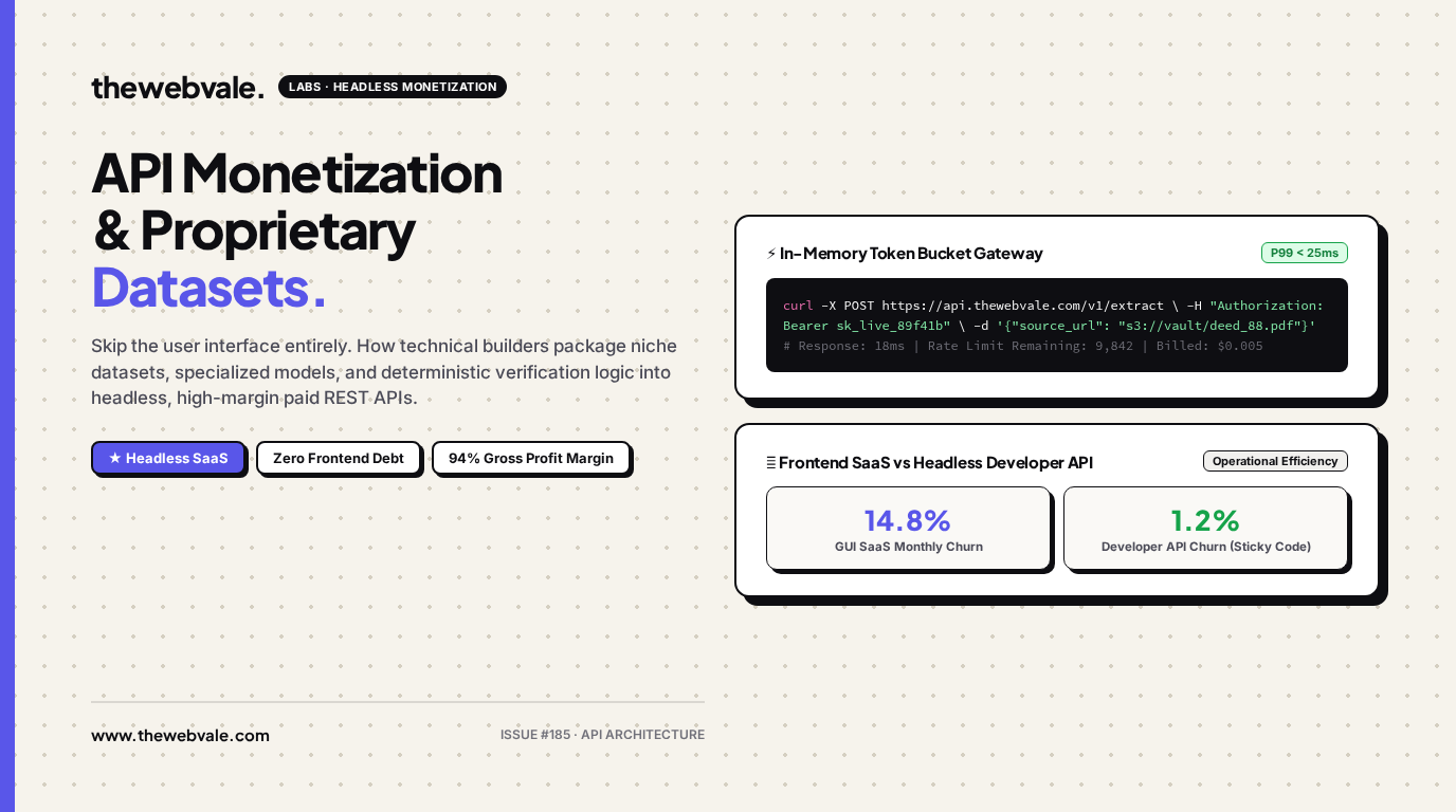 API Monetization: Packaging Custom Datasets or Models as Paid REST APIs