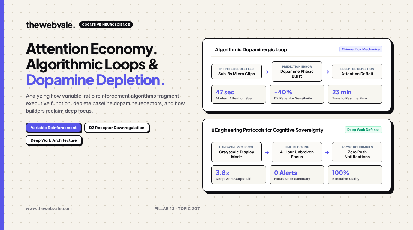 The Attention Economy & Digital Dopamine: How Short-Form Algorithms Affect Cognitive Endurance