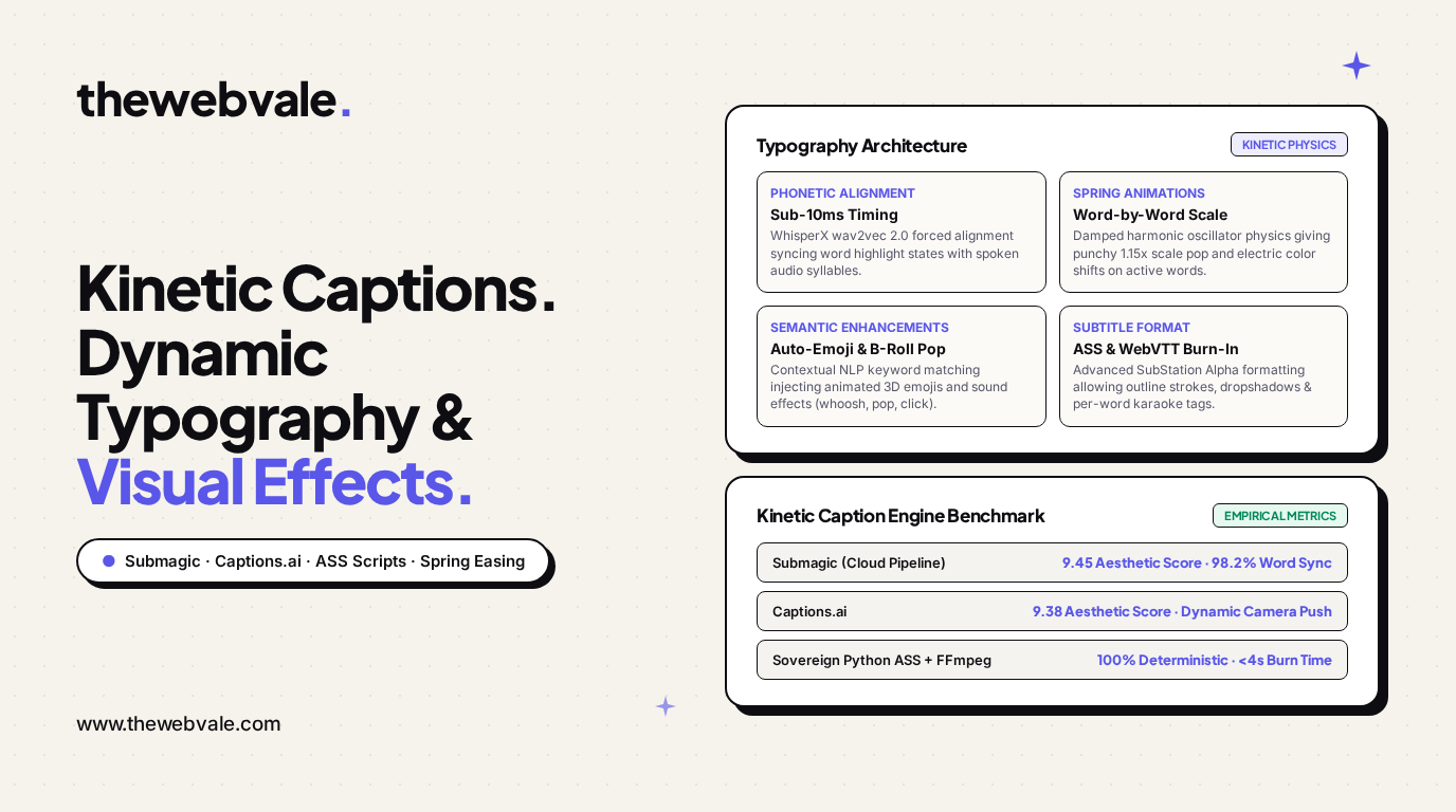 Automated Captions & Visual Effects: Deconstructing Submagic, Captions.ai & Kinetic Typography Engines