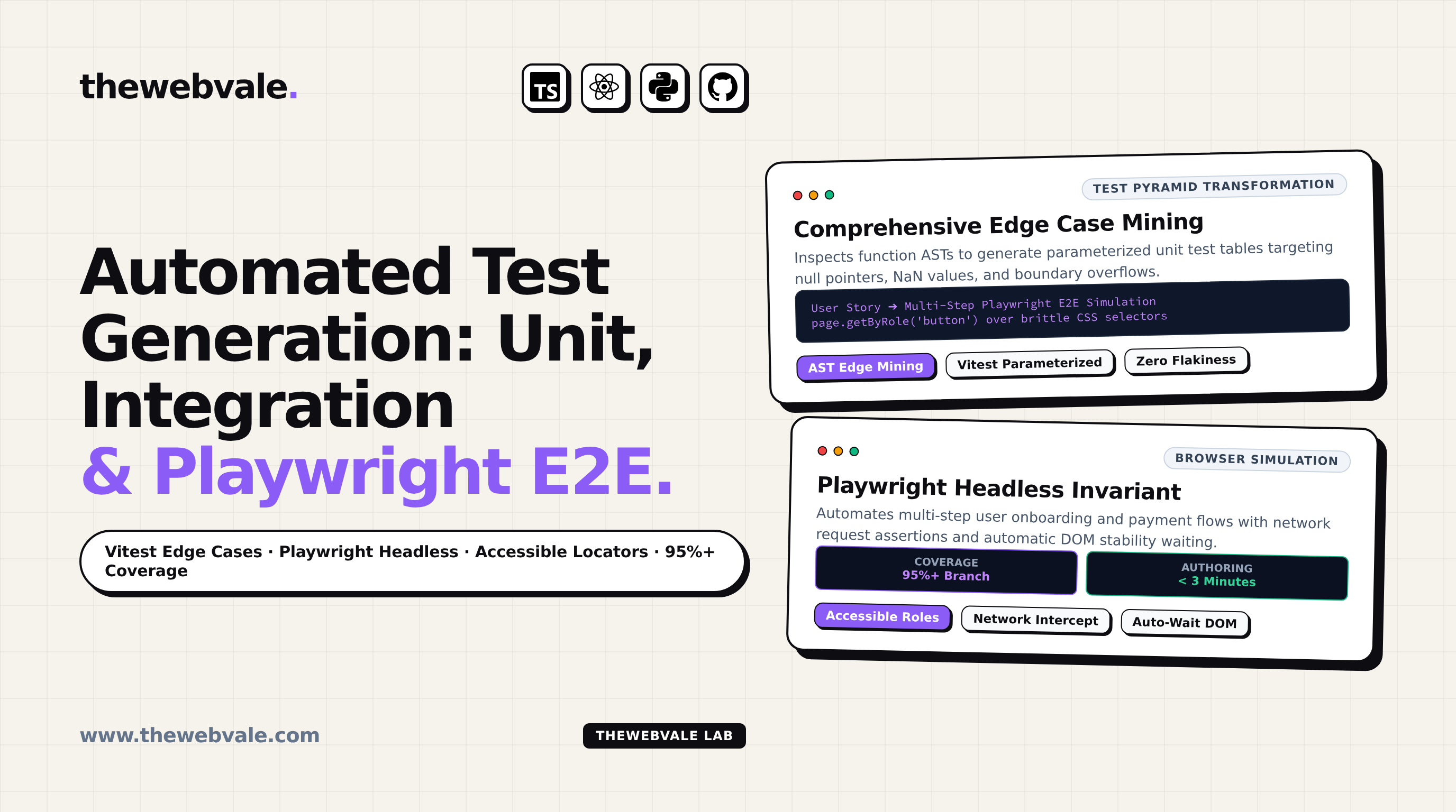 Automated Test Generation: Using AI to Write Unit, Integration, and E2E Playwright Tests