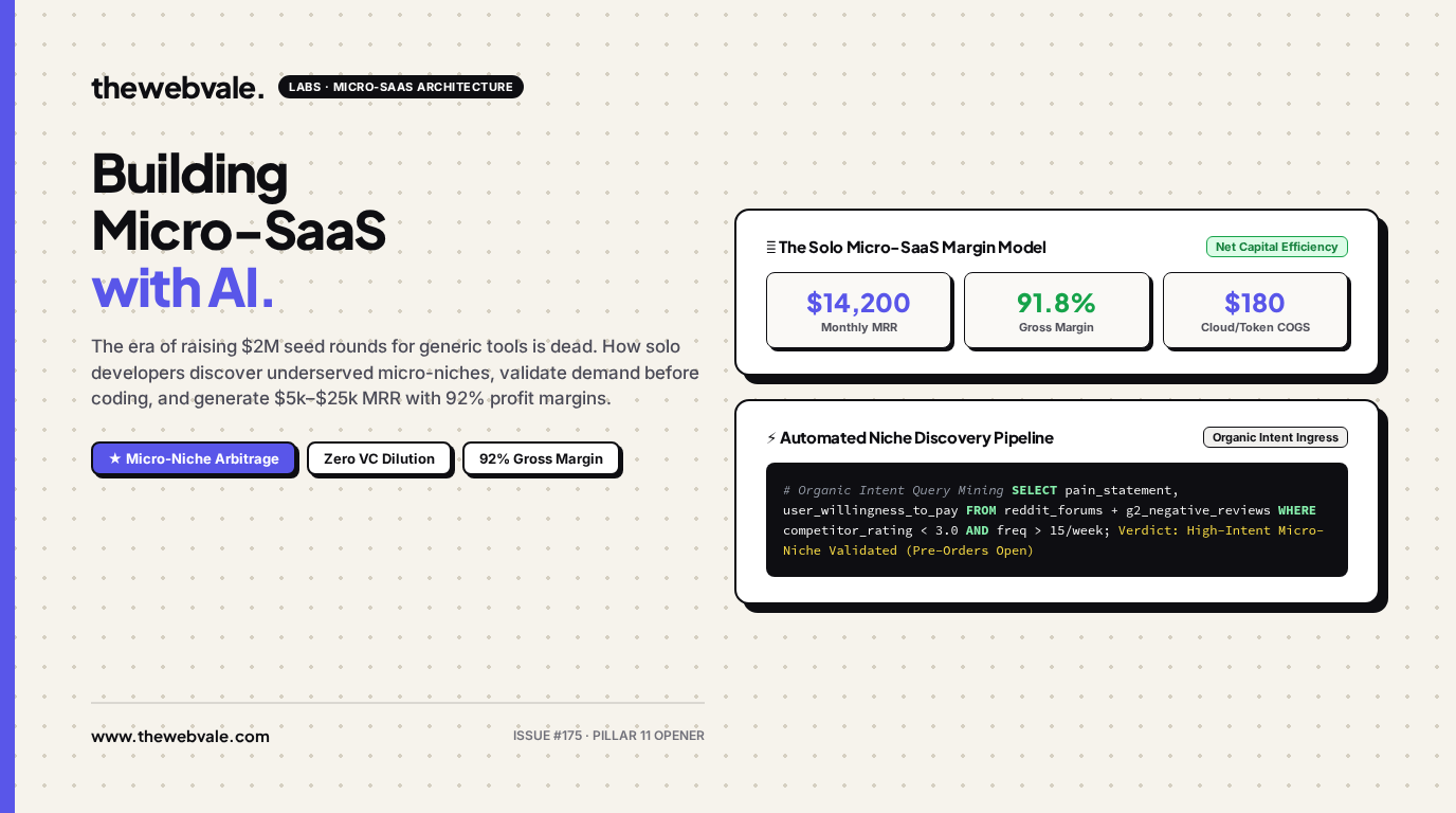 Building Micro-SaaS with AI: Finding Micro-Niches and Validating Demand Before Writing Code