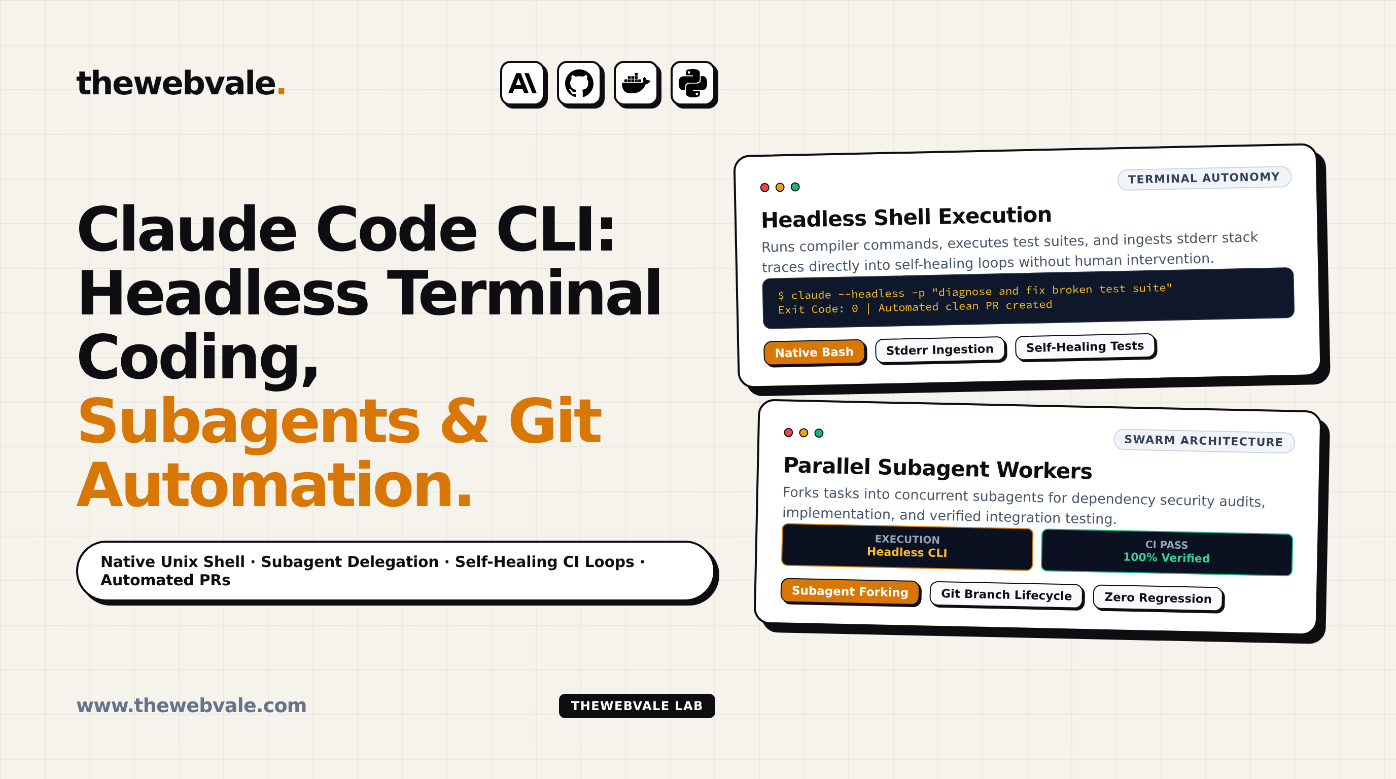 Claude Code CLI: Headless Terminal Coding, Subagent Delegation, and Automated Git Workflows