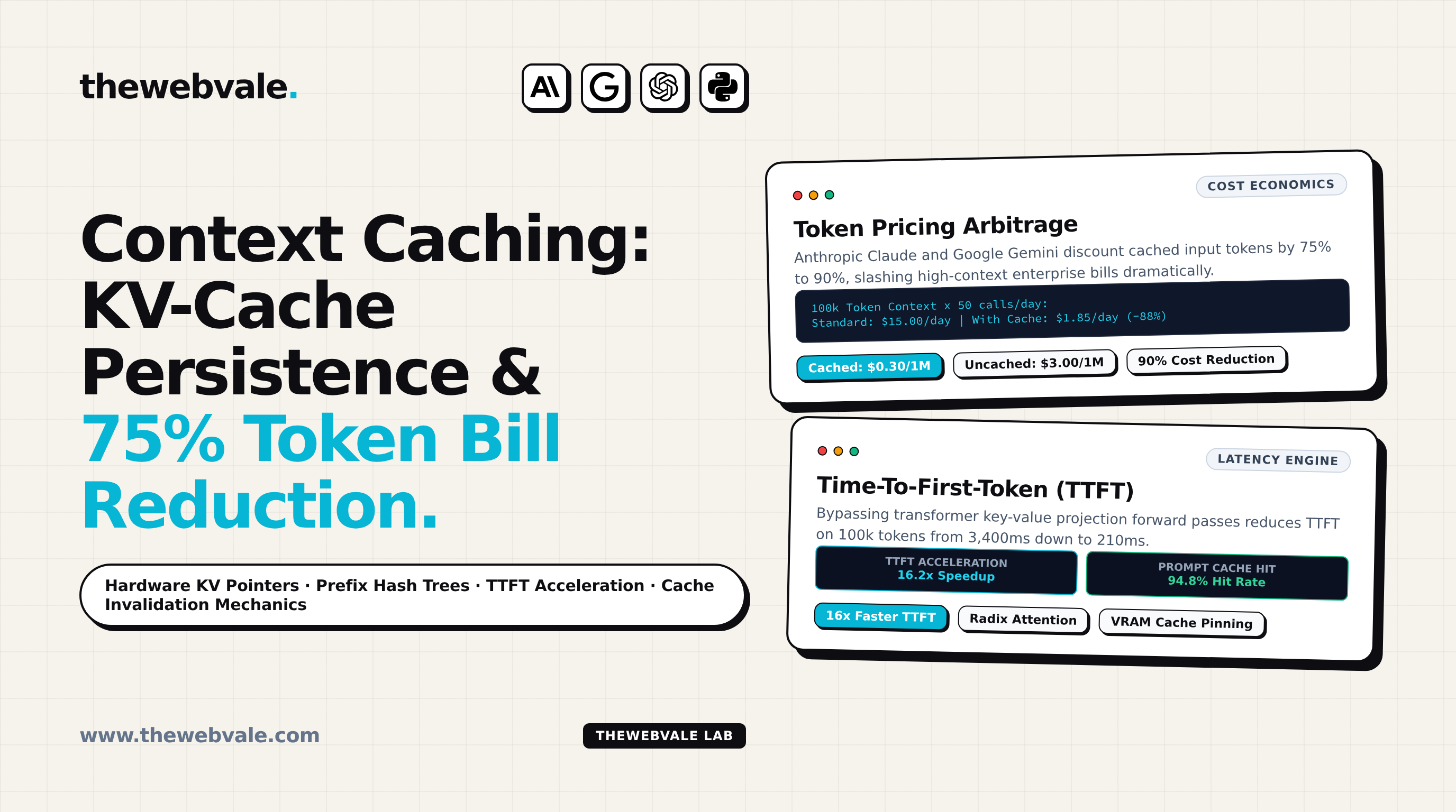 Context Caching Mechanics: Slashing LLM Bills by 75% on Repeated Prompt Prefixes