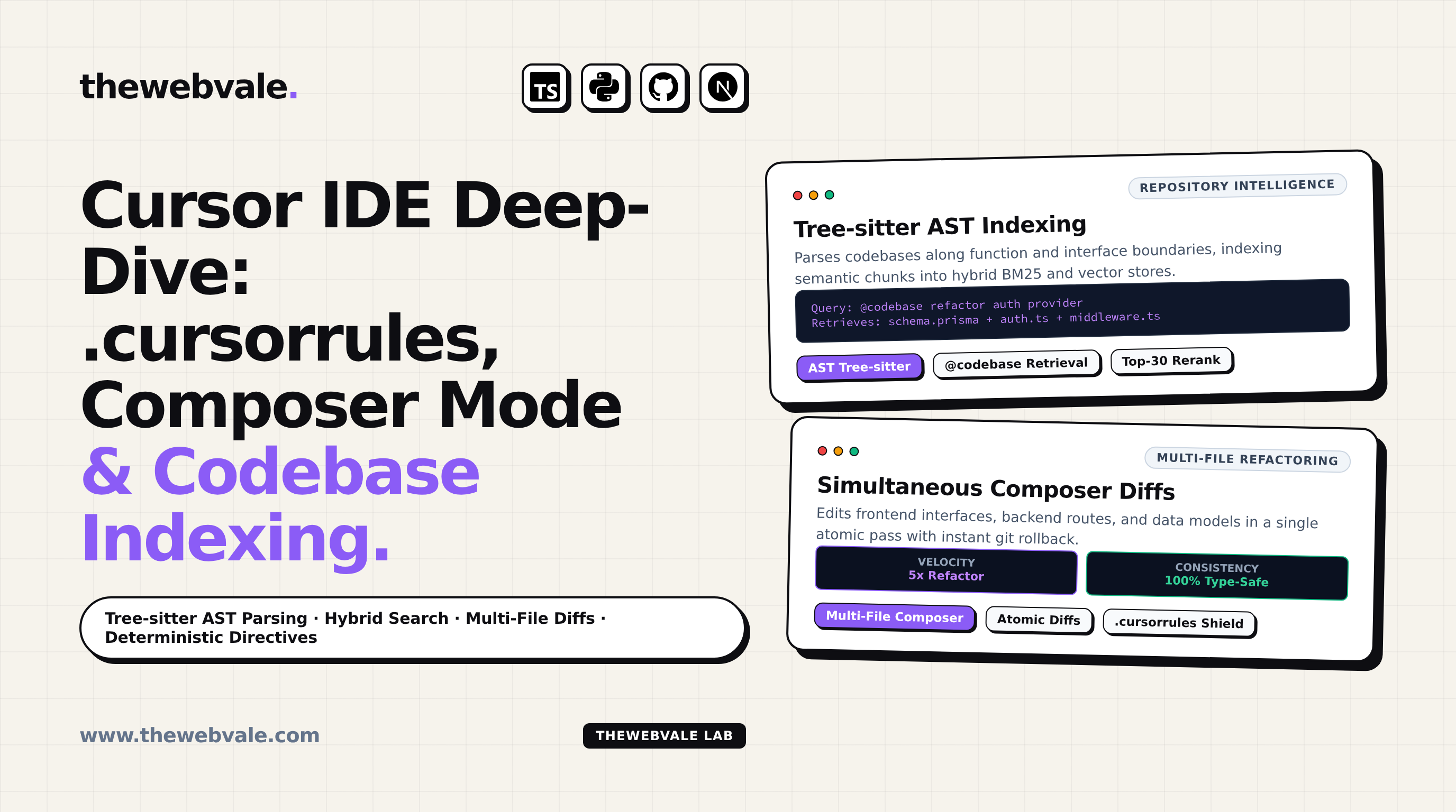 Cursor IDE Deep-Dive: .cursorrules, Composer Mode, Multi-File Edits, and Codebase Indexing