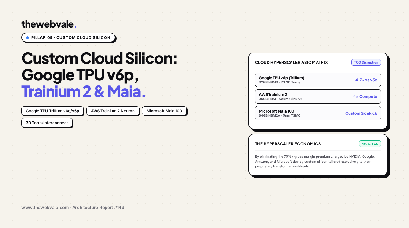 Custom Cloud Silicon: Google TPU v5e/v6p, AWS Trainium 2/Inferentia 2 & Microsoft Maia 100