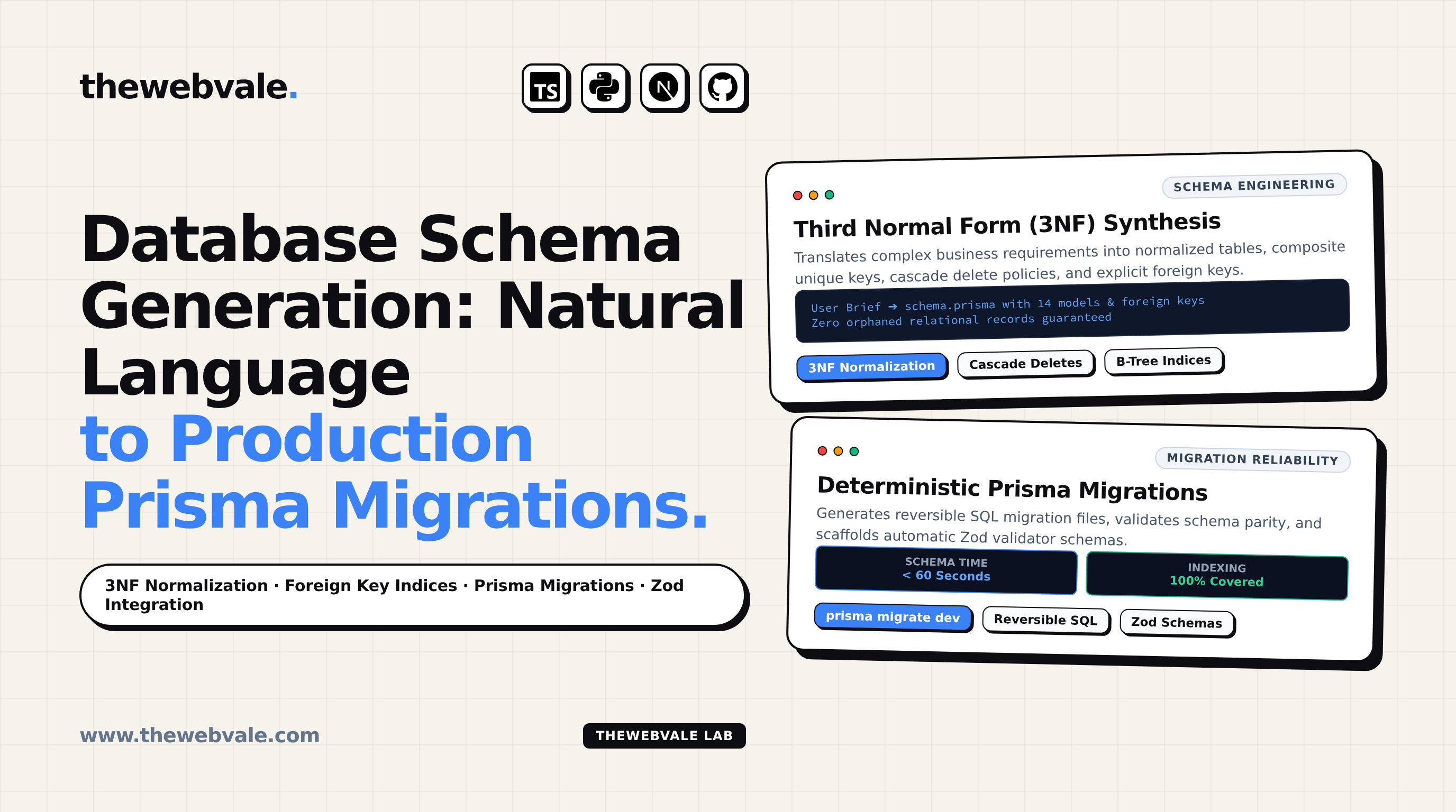 Database Schema Generation: Natural Language to Prisma/Mongoose Schemas and Migrations