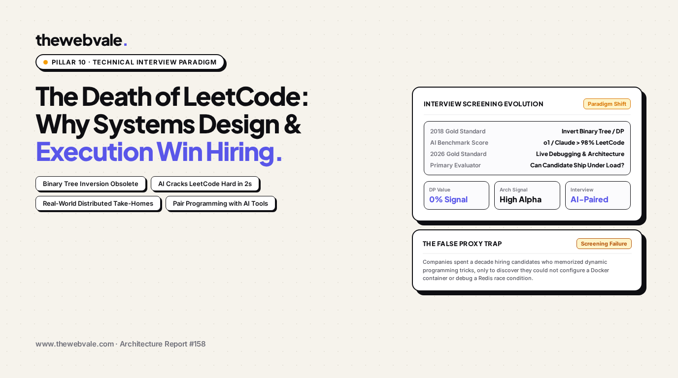 The Death of LeetCode: Why Inversion of Binary Trees Is Yielding to System Architecture & Execution