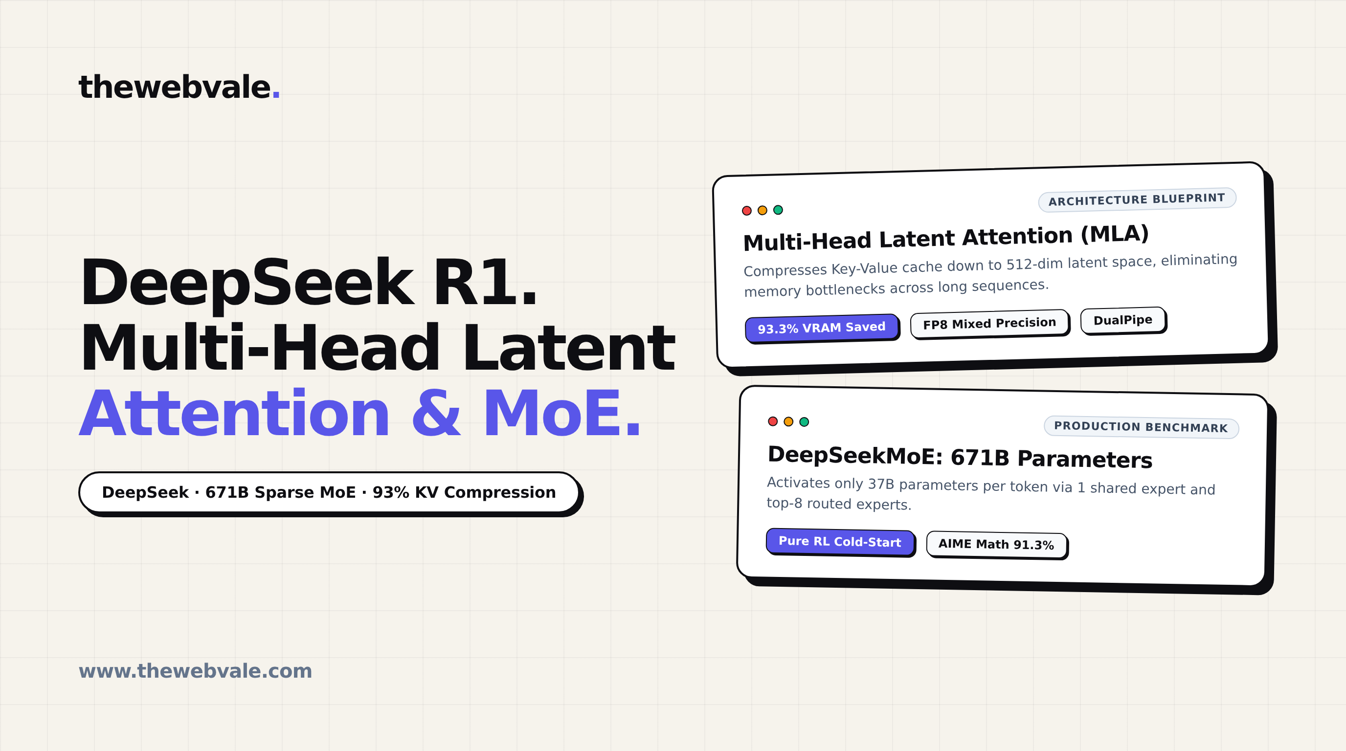 DeepSeek-V3 & DeepSeek-R1: Multi-Head Latent Attention, DeepSeekMoE, and Open-Weight Distillation