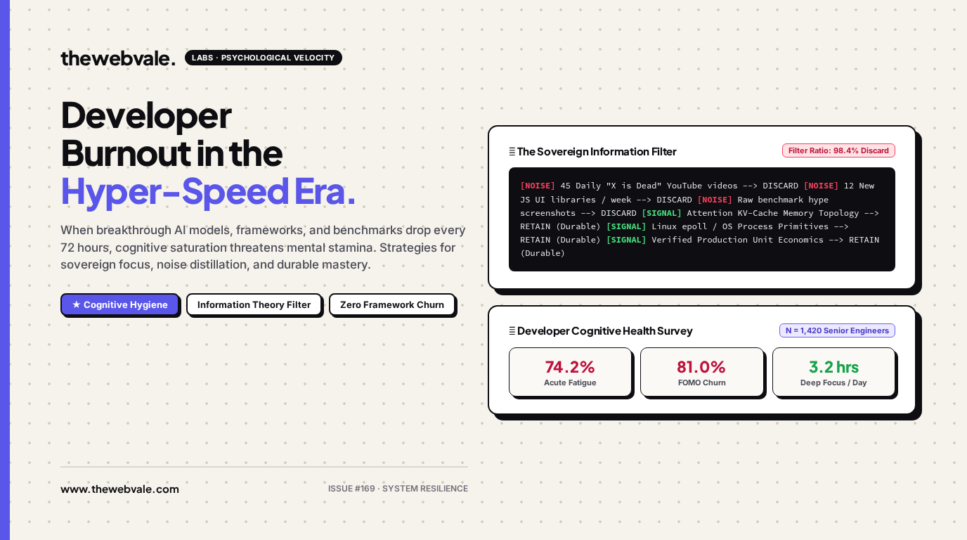 Developer Burnout in the Hyper-Speed Era: Managing Information Overload and Weekly Paradigm Shifts