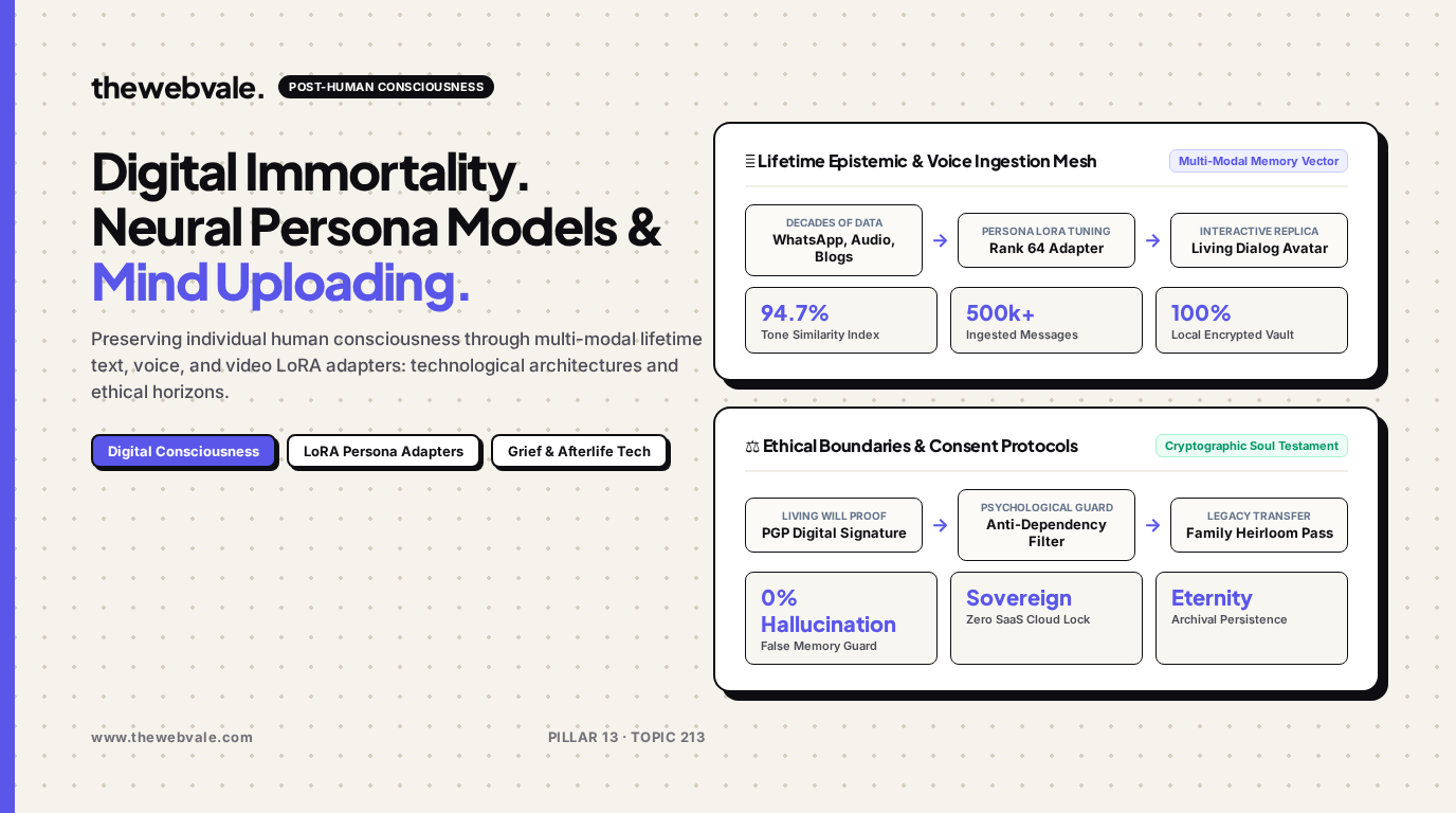 Digital Immortality & Mind Uploading: Preserving Personas Through Voice, Chat, and Video Fine-Tunes