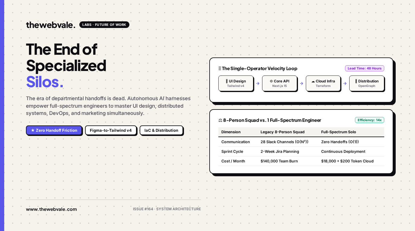 The End of Specialized Silos: Full-Stack Engineers Mastering Design, DevOps, and Marketing Simultaneously