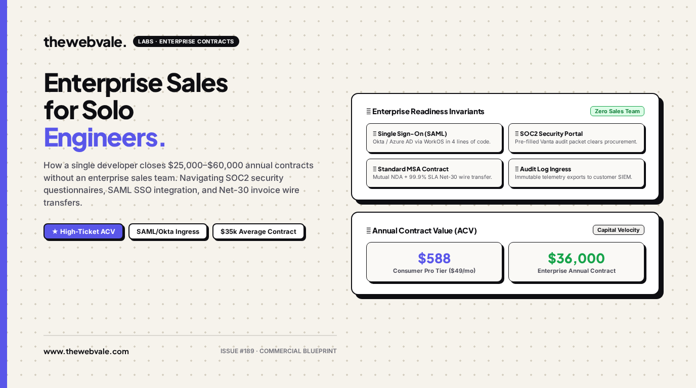 Enterprise Sales for Solo Founders: Landing $20k–$50k Contracts with Small Teams