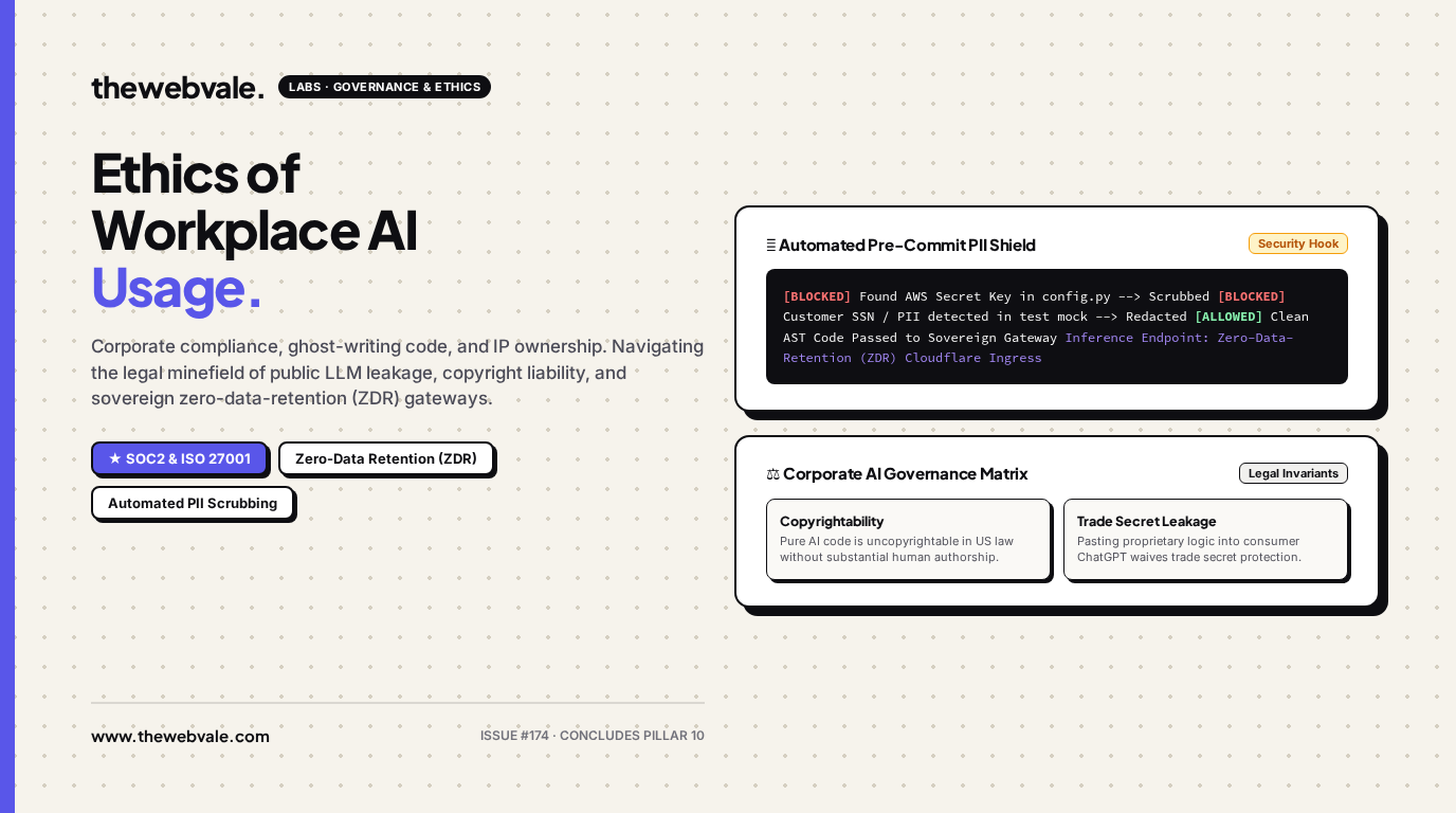 Ethics of Workplace AI Usage: Corporate Policies, Ghost-Writing Code, and IP Ownership