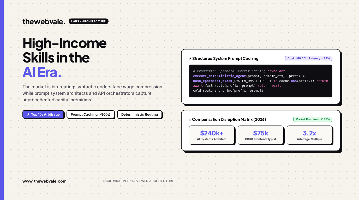 High-Income Skills in the AI Era: Prompt System Architecture, API Orchestration, and Domain Expertise