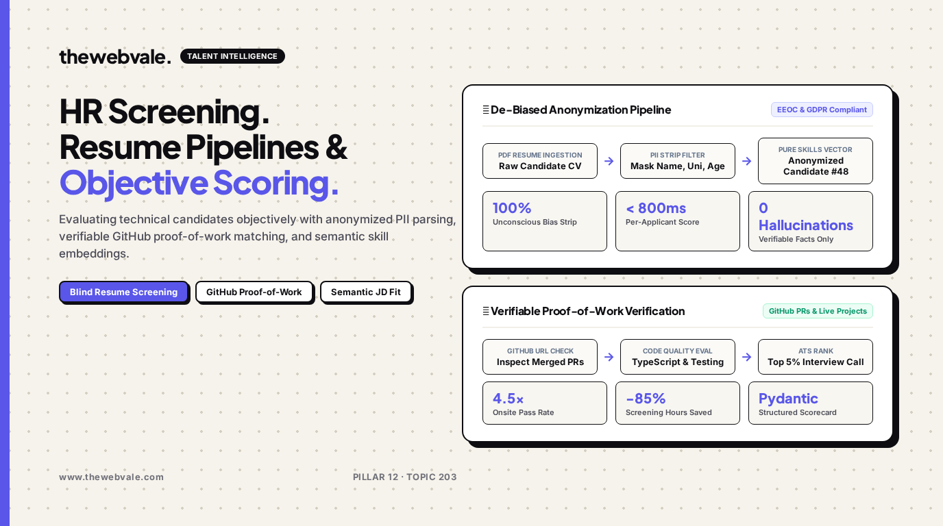 HR & Resume Screening Pipelines: Ranking Applicants Against Job Descriptions Objectively