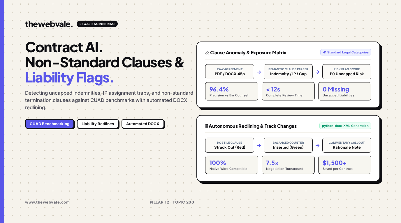 Legal Contract Review Automation: Highlighting Non-Standard Clauses and Liability Red Flags