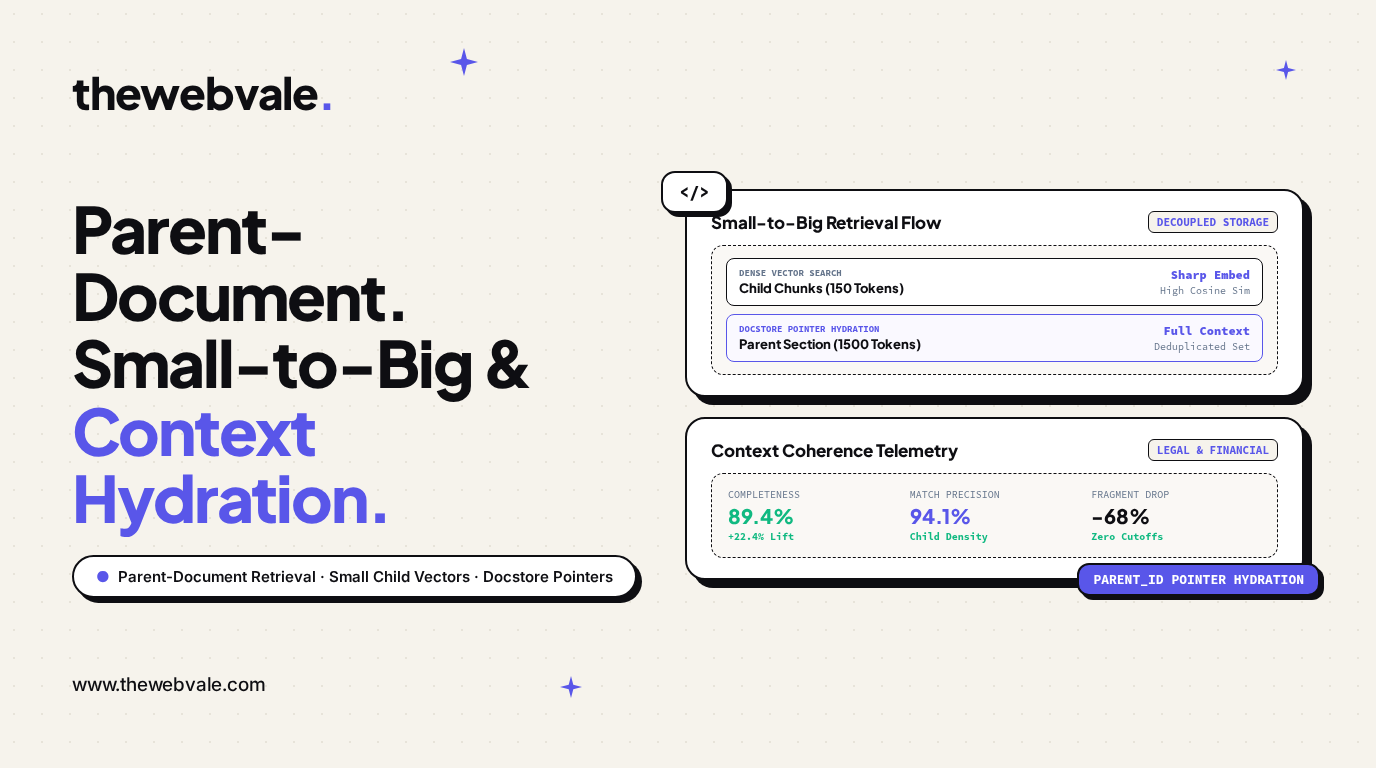 Parent-Document Retrieval: Matching on Small Chunks, Feeding Full Parent Context
