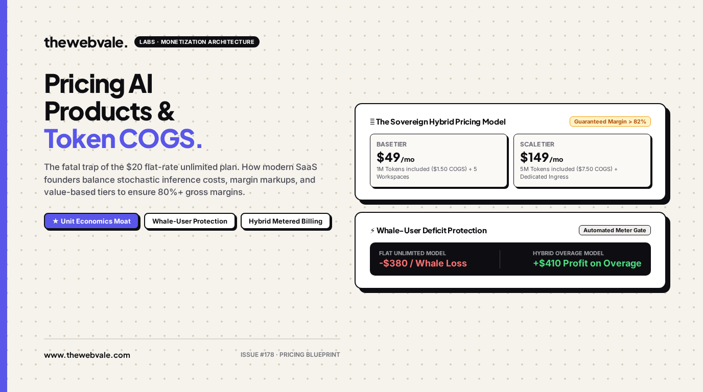 Pricing AI Products: Balancing Token COGS, Margin Markups, and Value-Based Tiers