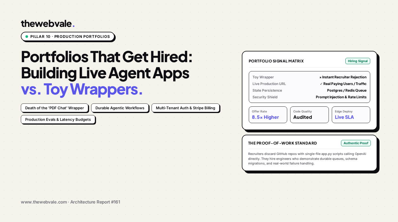 Project Portfolios That Get Hired: Building Live Production Agent Applications vs. Toy Wrappers