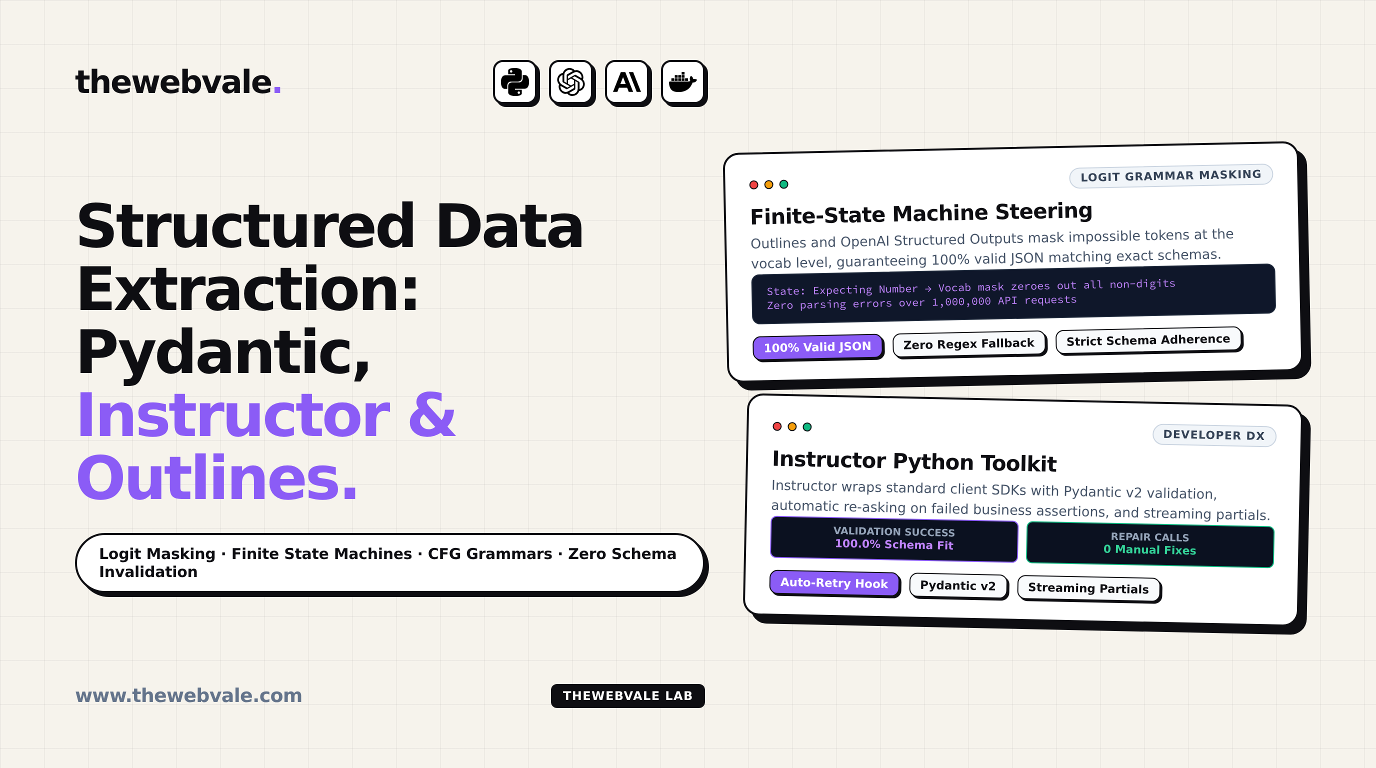 Structured Data Extraction: Pydantic, Instructor, and Outlines for Strict Type Safety