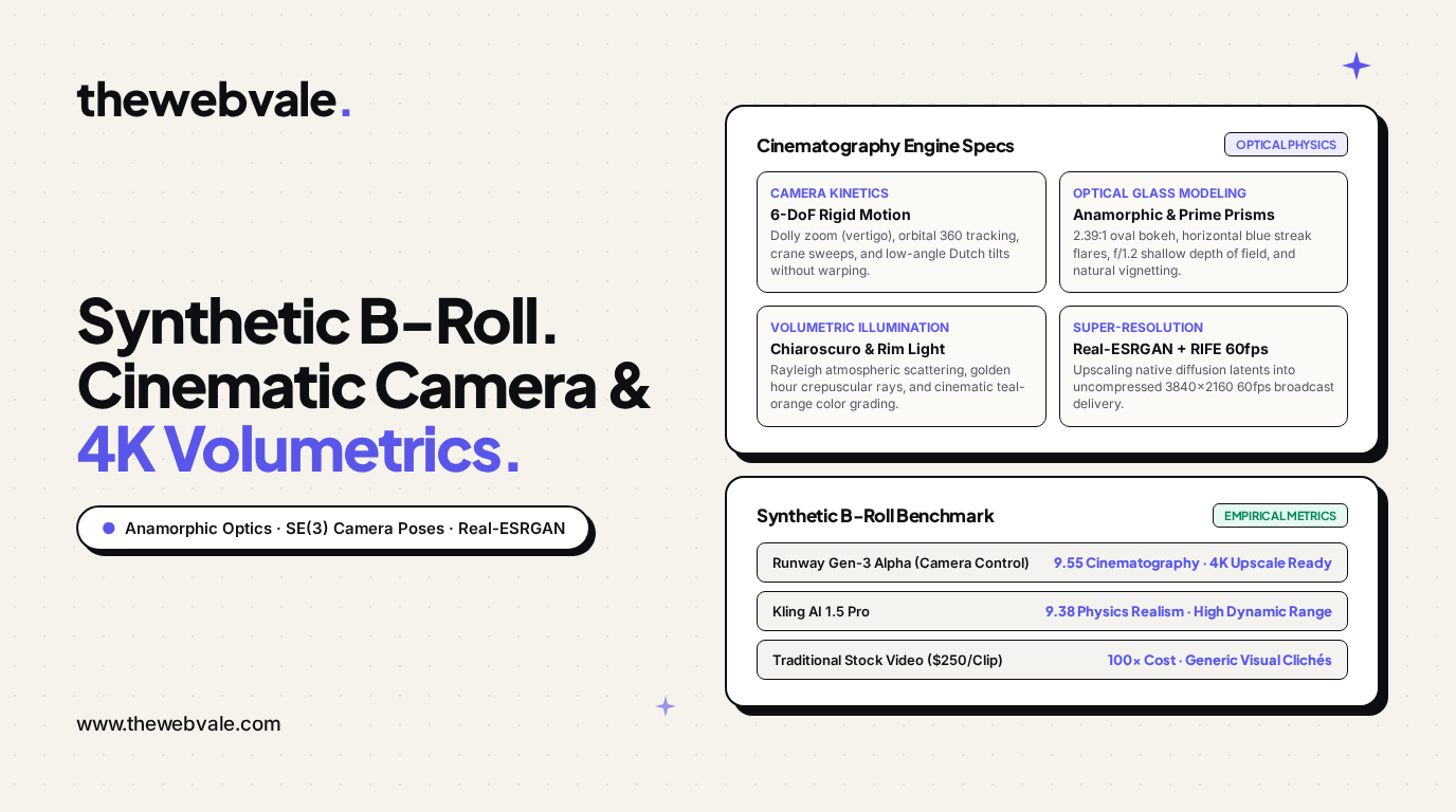 Synthetic B-Roll Generation: Prompting Cinematic 4K Camera Movements, Lighting & Trajectory Mechanics