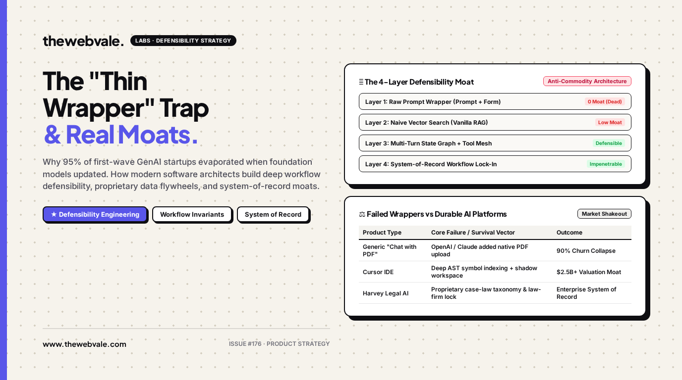 The 'Thin Wrapper' Trap: How to Build Durable Defensibility When Your Core API Is an LLM
