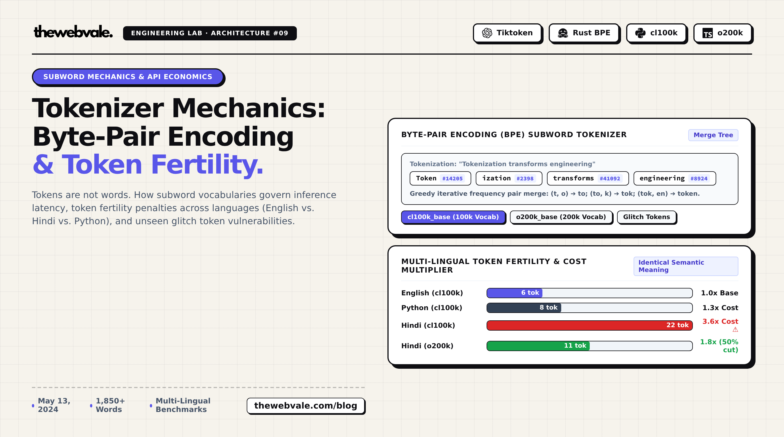 Tokenizer Mechanics: How Byte-Pair Encoding (BPE) Dictates Inference Latency, Language Bias, and API Pricing