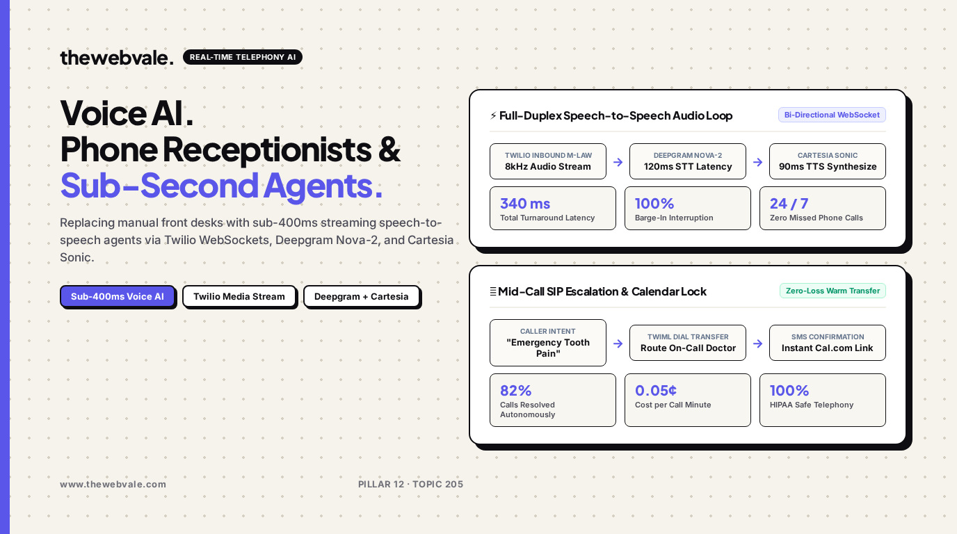 Voice AI Phone Receptionists: Replacing Manual Front Desks with Sub-Second Voice Agents