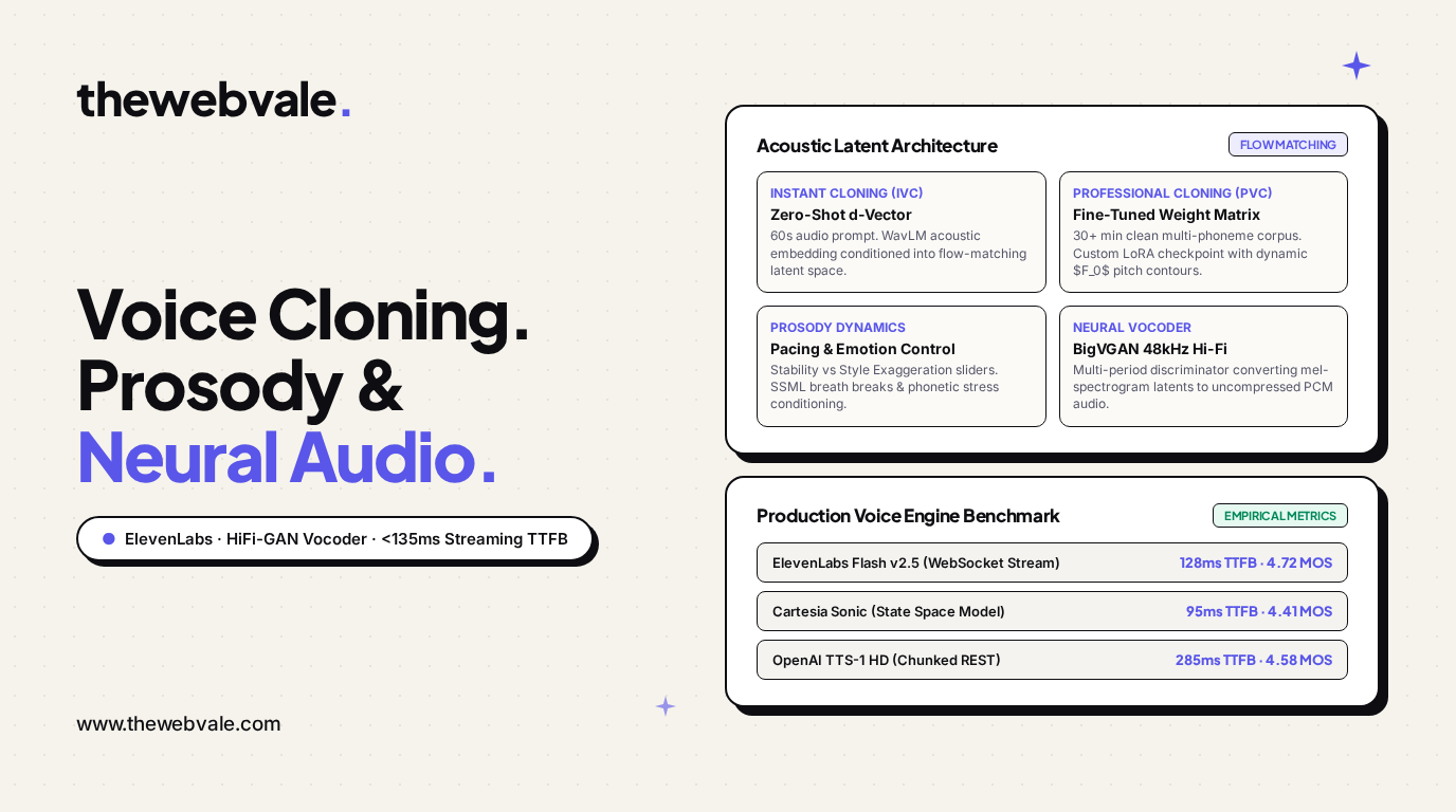 Voice Cloning & Speech Synthesis: ElevenLabs Professional Voice Cloning, Emotion Control & Prosody Engineering