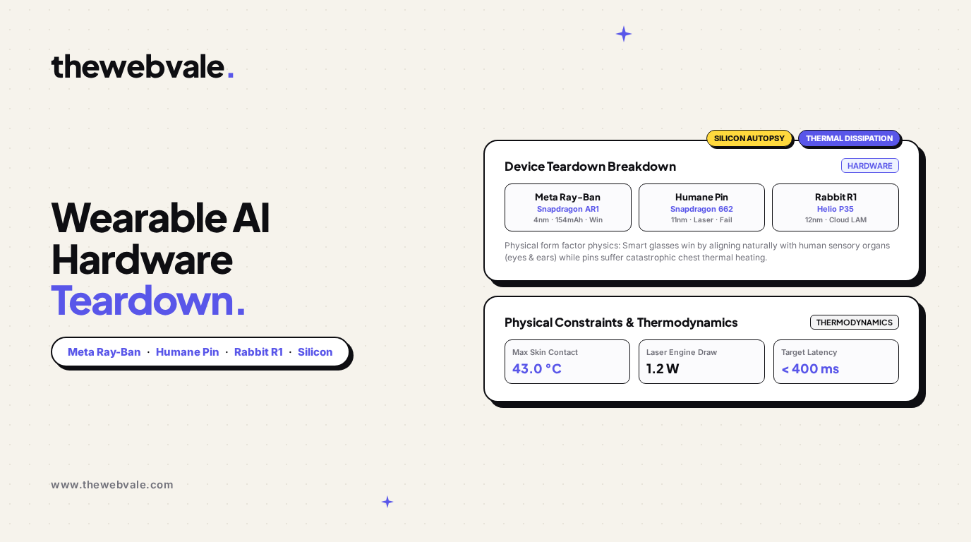 Wearable AI Hardware: Architectural Autopsy of Meta Ray-Ban, Humane AI Pin & Rabbit R1