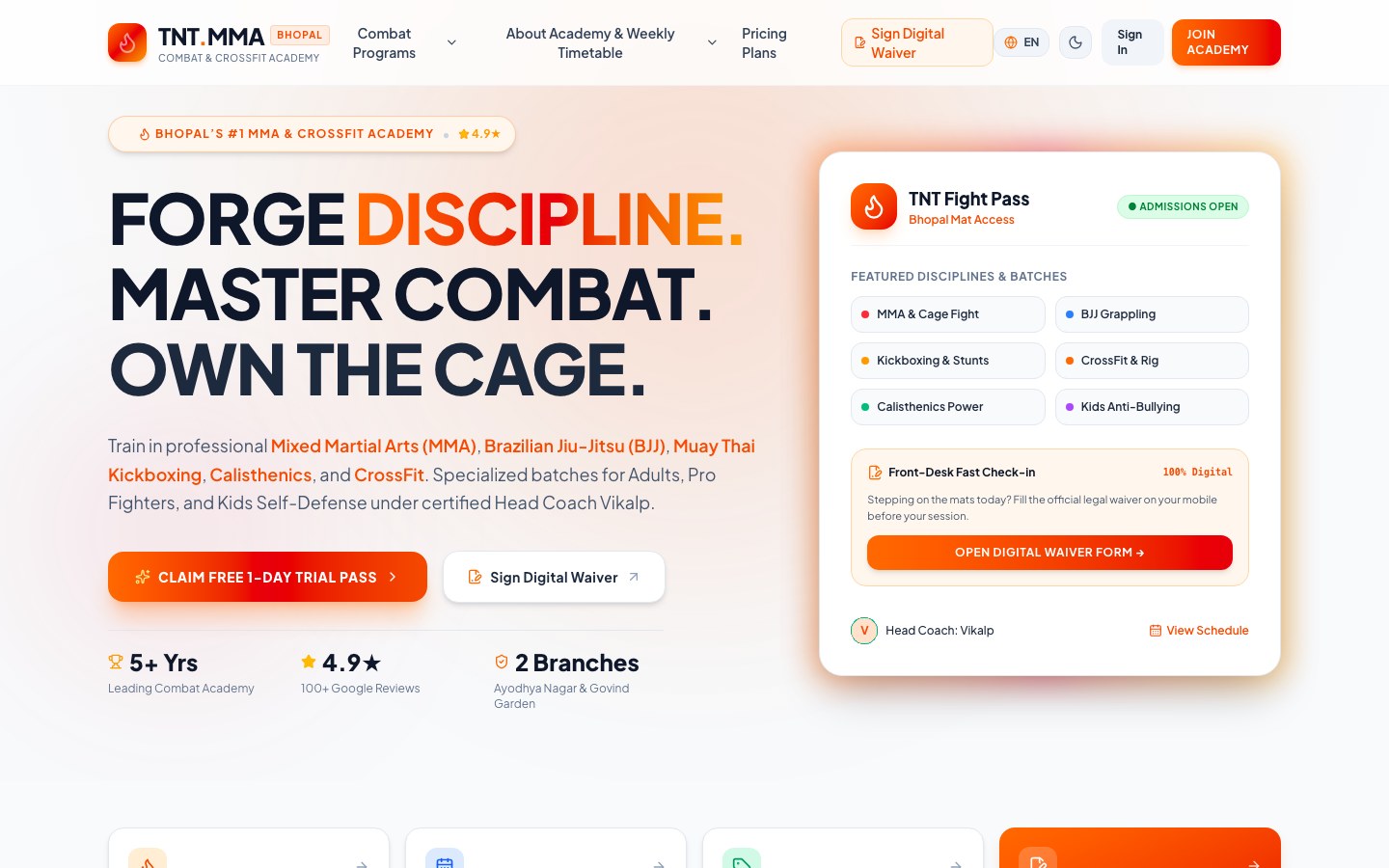 Combat Academy Main Portal