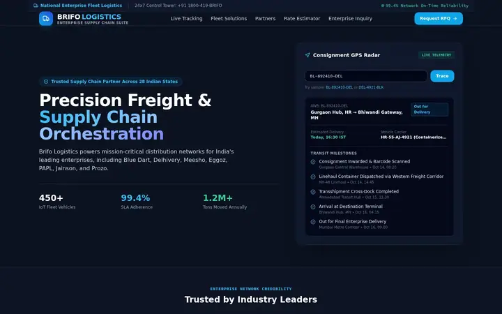 Brifo Logistics by TheWebVale